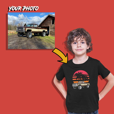 trucks custom print unisex t-shirt for kids