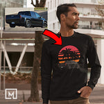 trucks custom print unisex long sleeves mockup black