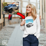 trucks custom print unisex long sleeves mockup white