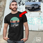 trucks custom print unisex t-shirt mockup black