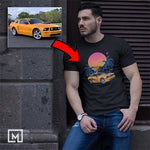 usdm custom print for men t-shirt mockup black
