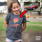 usdm custom print for kids unisex t-shirt mockup navy