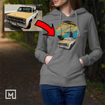 usdm custom print unisex hoodie mockup dark heather